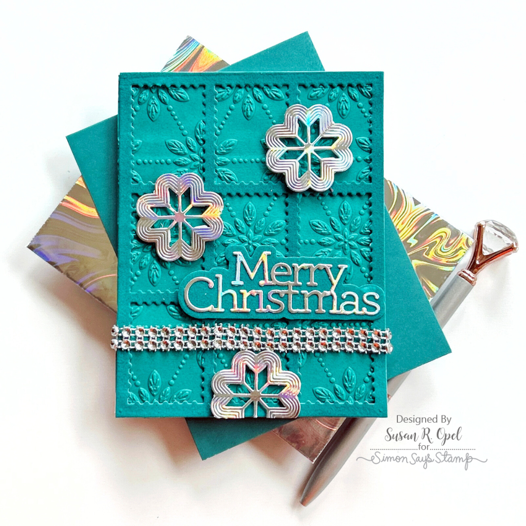 Simon Says Stamp Postage Collage Cover Wafer Dies 1144sd DieCember Christmas Card 
