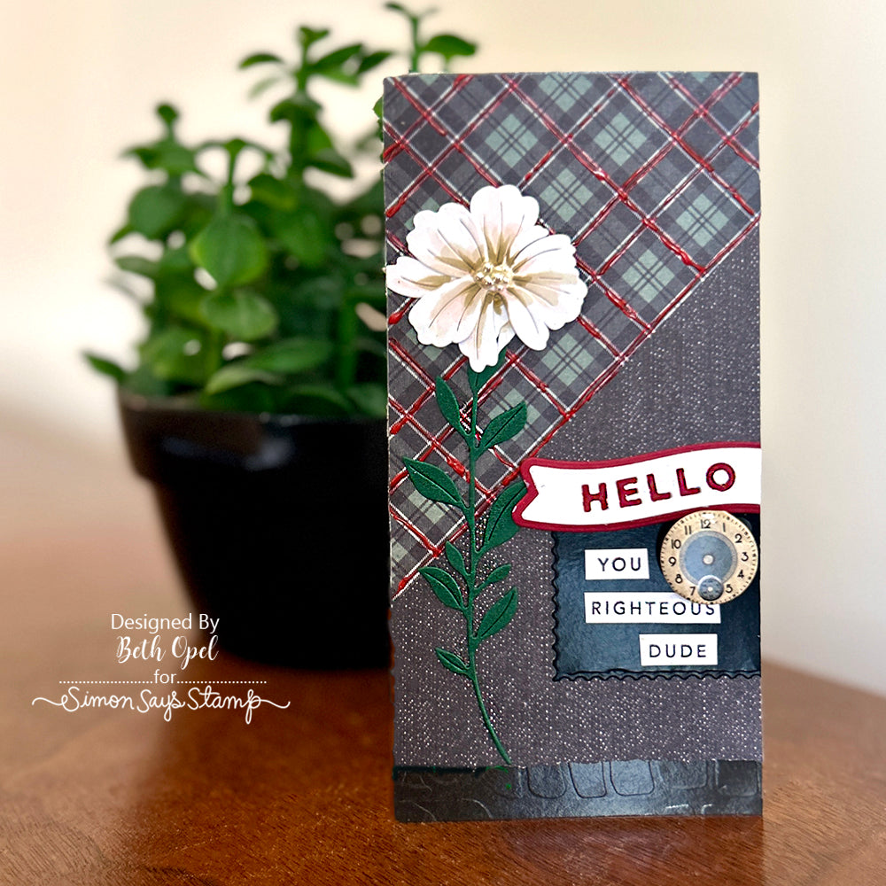 Simon Says Stamp Postage Shapes Wafer Dies 1094sd Sunny Vibes Hello Card