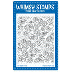 Whimsy Stamps Postmarks Background Cling Stamp ddb0087