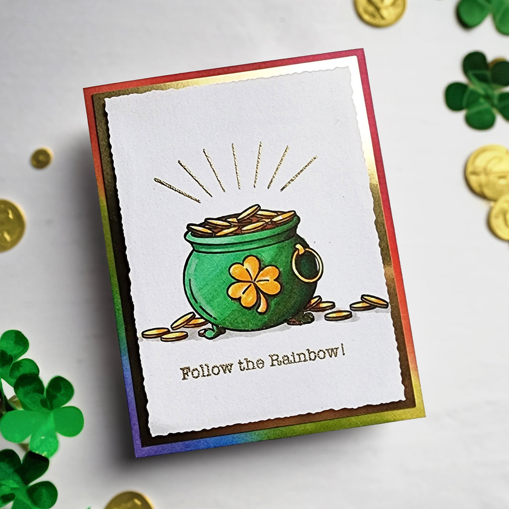 Simon Says Clear Stamps Pot o' Gold 1019ssc Splendor St. Patrick's Day Card | color-code:ALT03