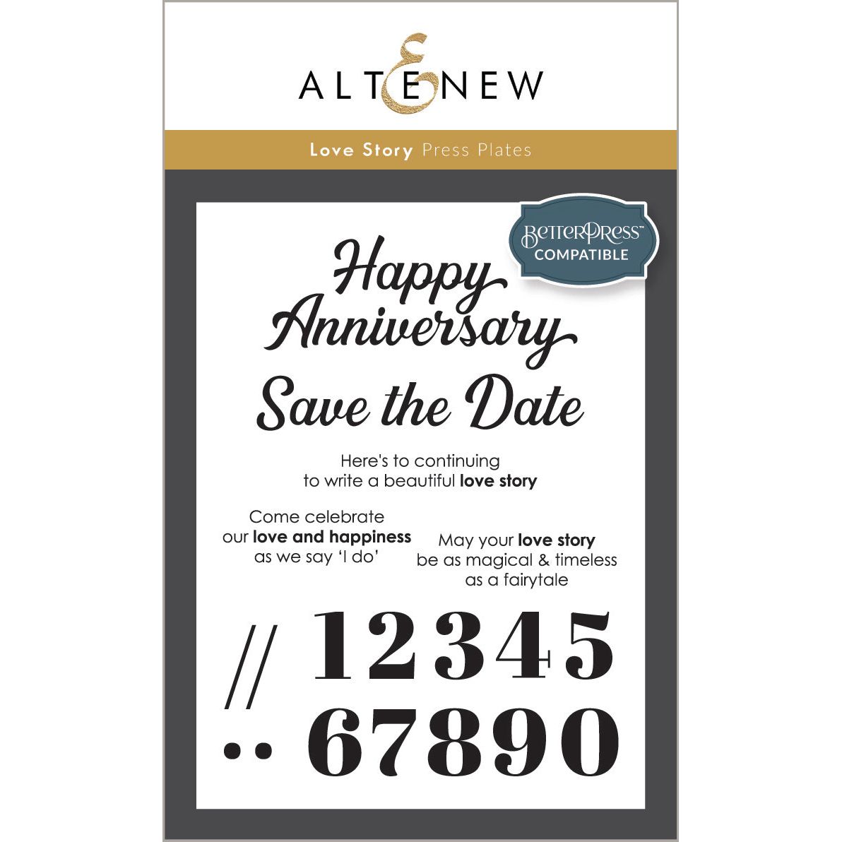 Altenew Love Story Press Plates alt8717