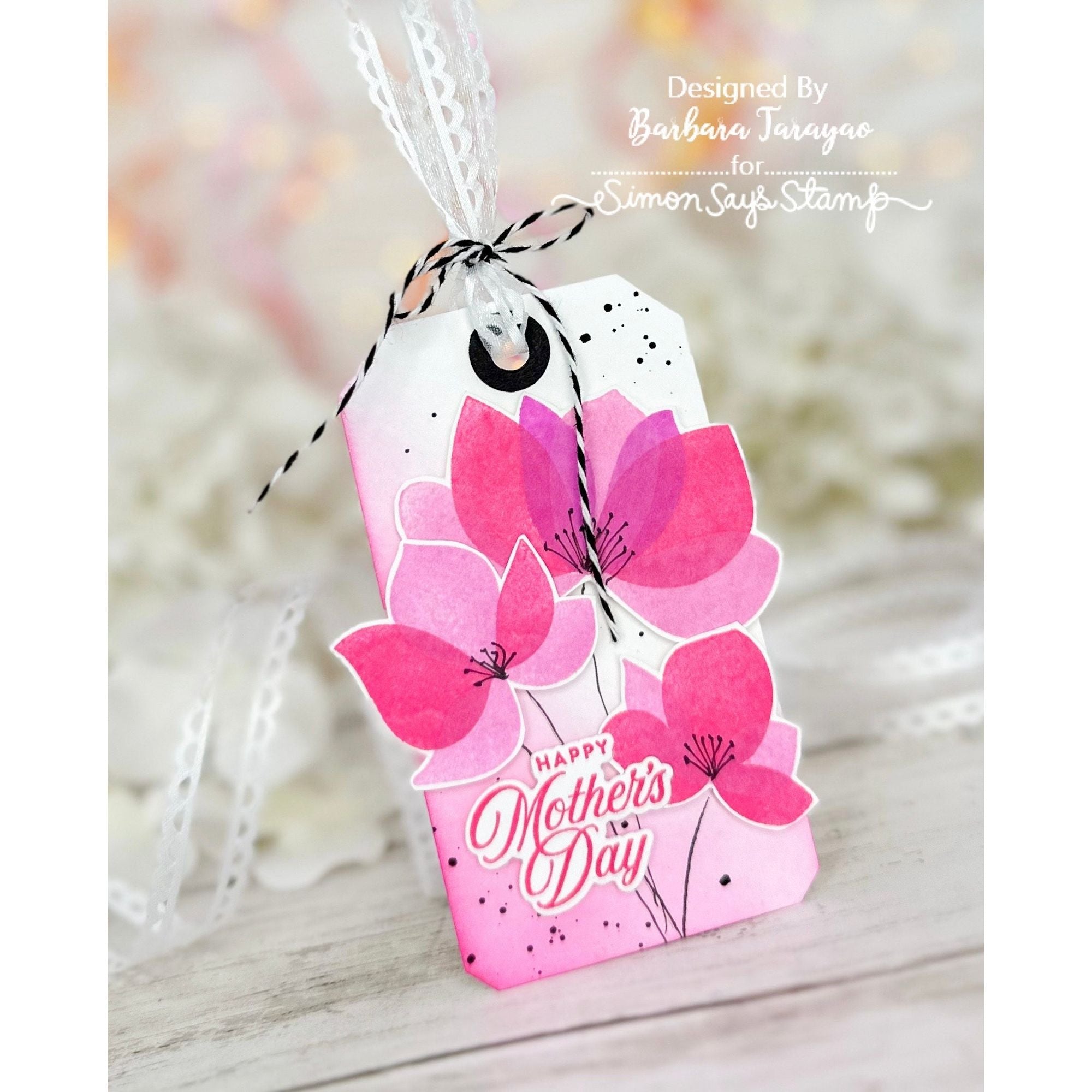 Simon Says Clear Stamps Pretty Petals 2033ssc Be Bold Mother's Day Tag | color-code:ALT04