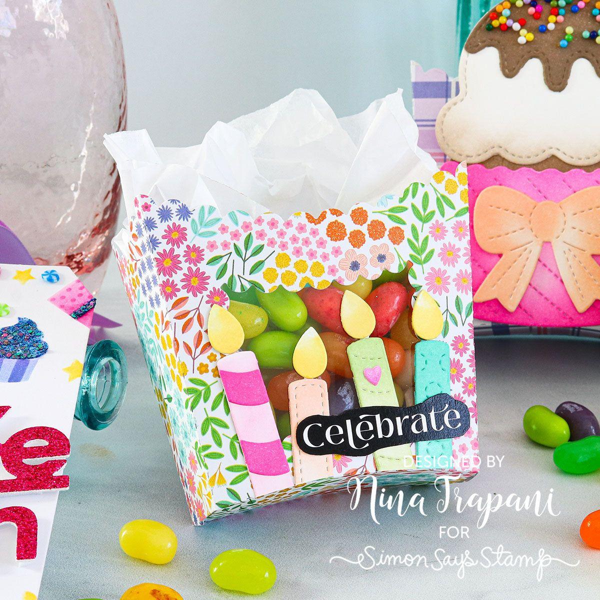Pretty Pink Posh Birthday Treat Box Dies celebrate | color-code:ALT02