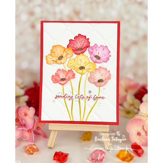 Simon Says Stamp Pretty Poppies Wafer Dies s998 Rain or Shine Love Card | color-code:ALT11