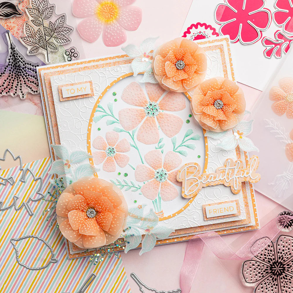 Chloe's Creative Cards Pretty Swirls 2D Embossing Folder c-8emb-swirls