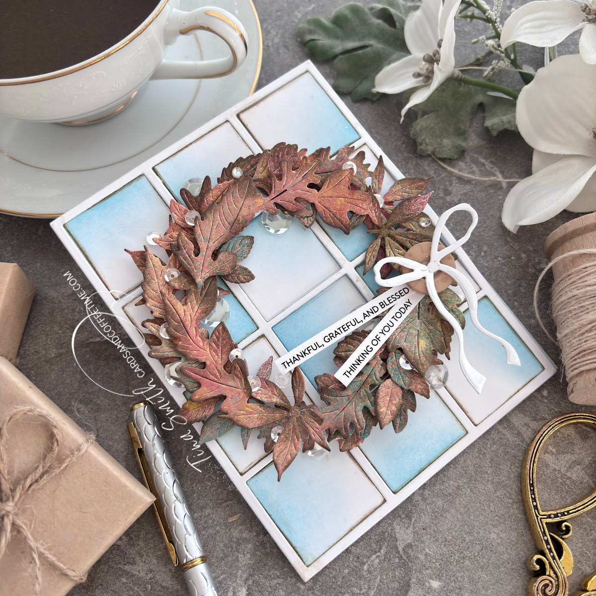 Simon Says Stamp Pretty Bows 2 Wafer Dies 1339sd STAMPtember Thankful Card | color-code:ALT04