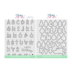 Pretty Pink Posh Alphabet Candles Clear Stamp and Die Set
