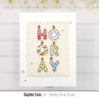 Pretty Pink Posh Alphabet Candles Clear Stamp and Die Set hooray