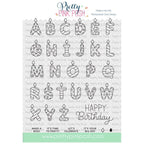 Pretty Pink Posh Alphabet Candles Clear Stamps