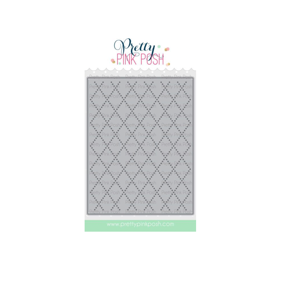 Pretty Pink Posh Argyle Pierced Plate Die