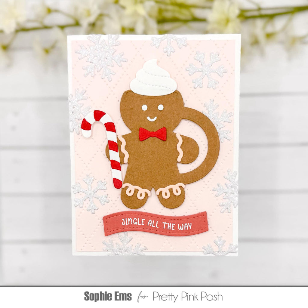 Pretty Pink Posh Argyle Pierced Plate Die candy cane