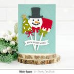 Pretty Pink Posh Argyle Pierced Plate Die snowman