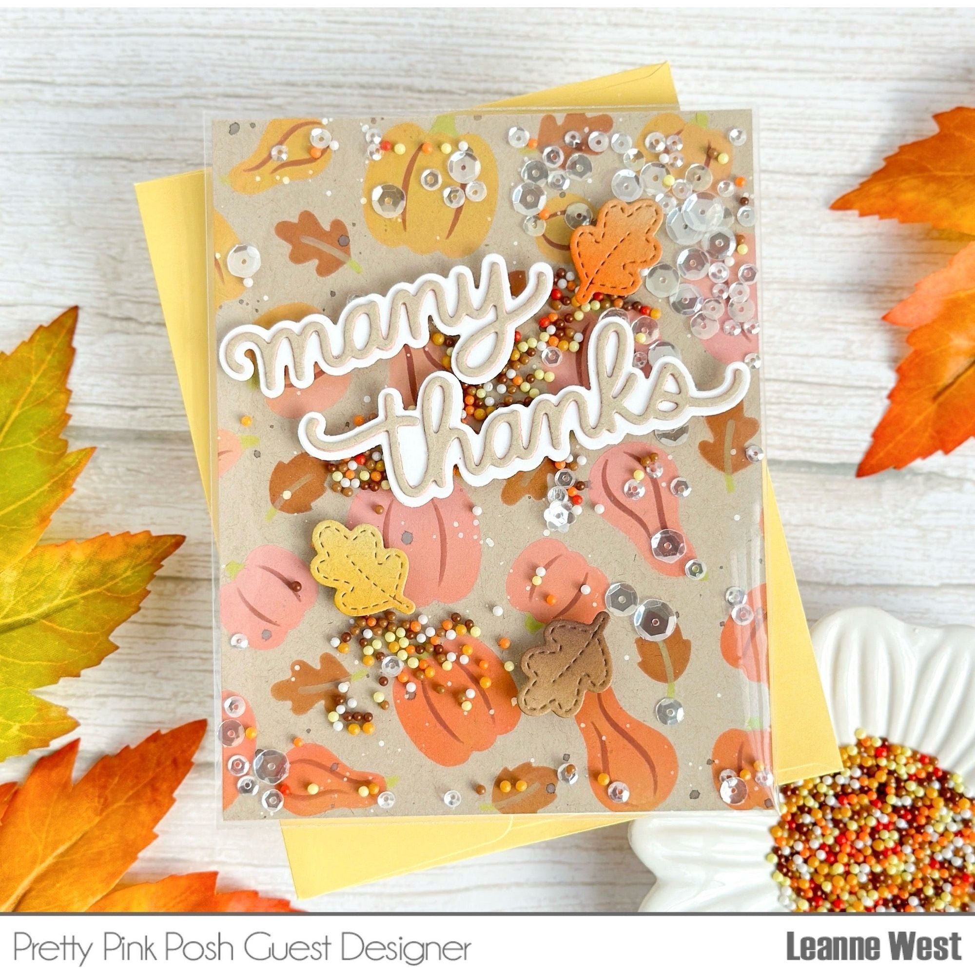 Pretty Pink Posh Autumn Harvest Layered Stencils shaker card