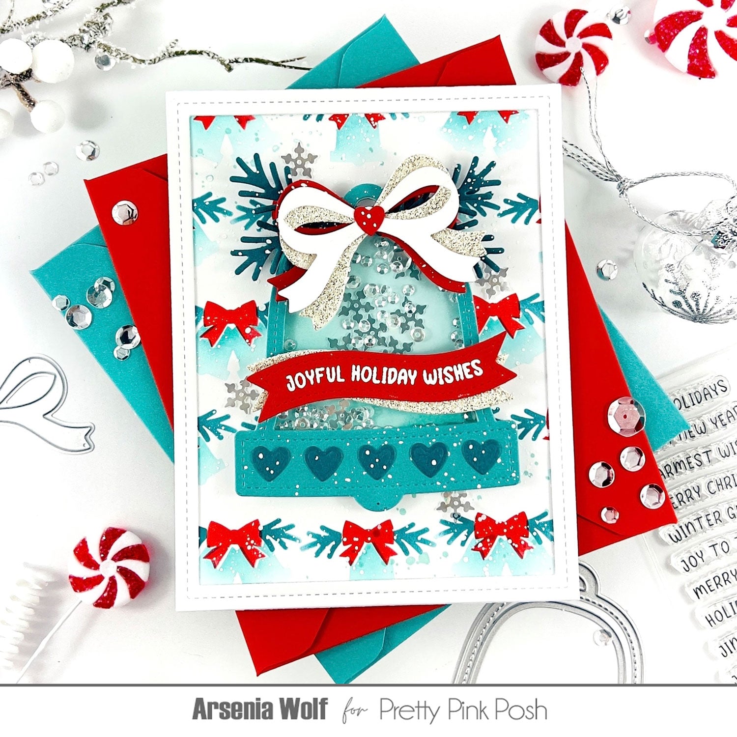 Pretty Pink Posh Banner Greetings 1 Dies holiday wishes