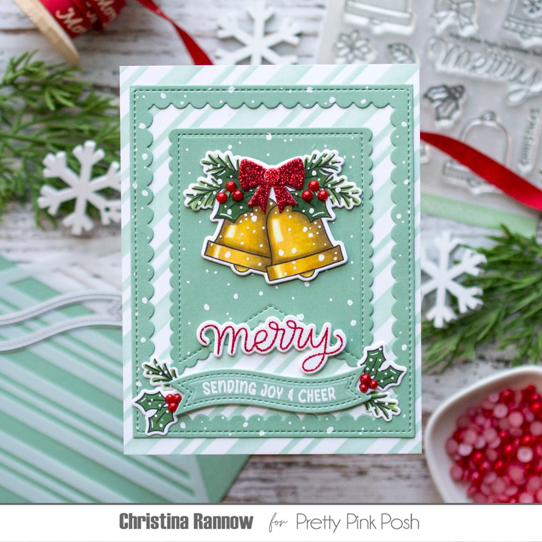 Pretty Pink Posh Banner Greetings 1 Dies joy and cheer