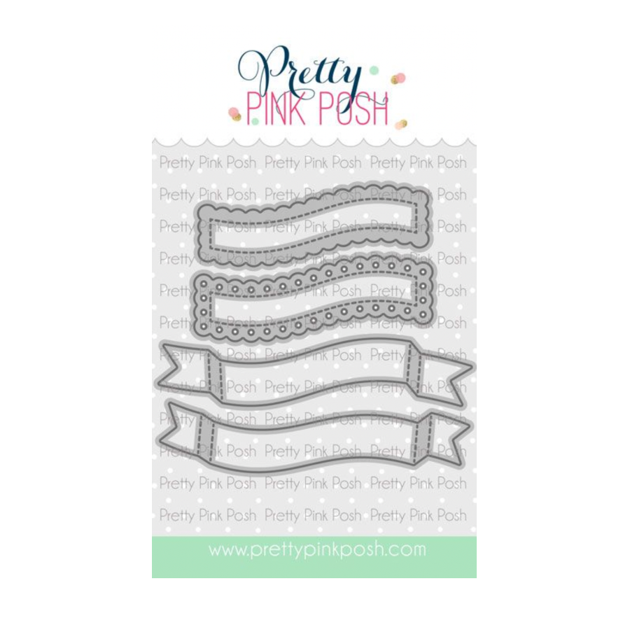 Pretty Pink Posh Banner Greetings 2 Dies