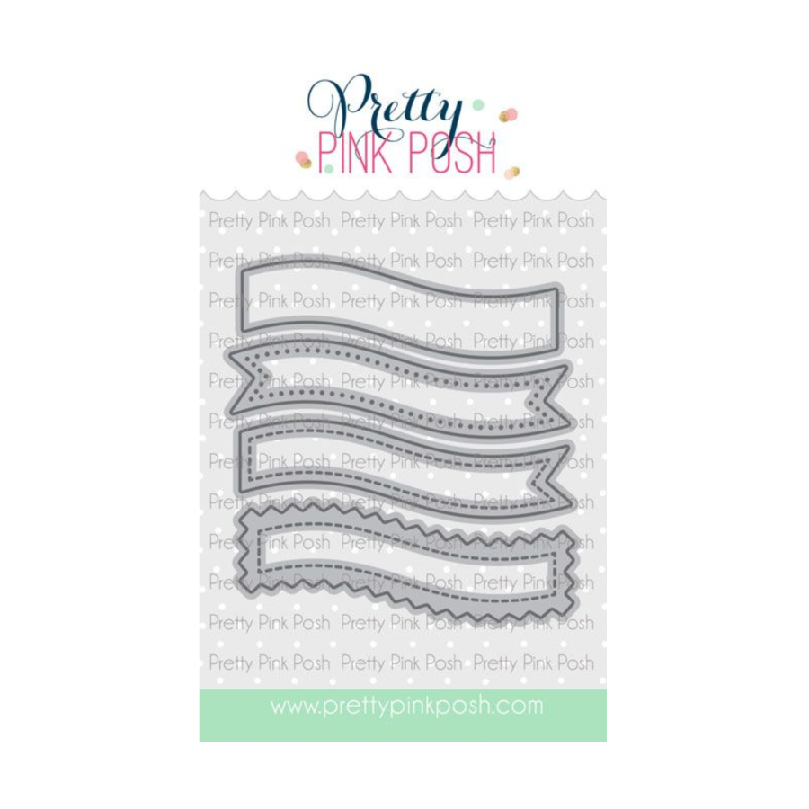 Pretty Pink Posh Banner Greetings 3 Dies