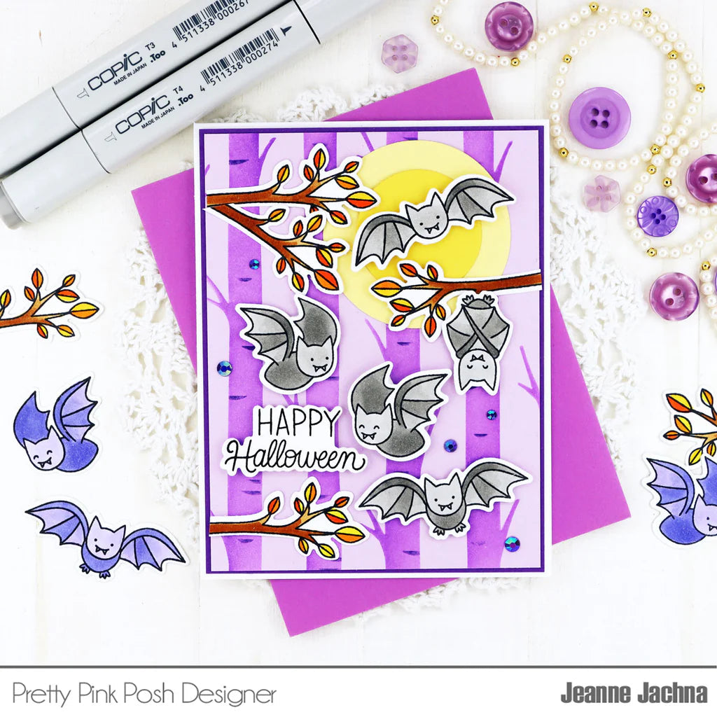 Pretty Pink Posh Batty About You Clear Stamp and Die Set*