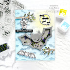 Pretty Pink Posh Batty About You Clear Stamp and Die Set shaker card | color-code:ALT01