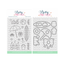 Pretty Pink Posh Beach Fun Clear Stamp and Die Set