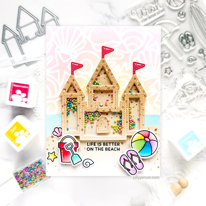 Pretty Pink Posh Beach Fun Clear Stamp and Die Set the beach | color-code:ALT01