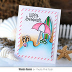 Pretty Pink Posh Beach Fun Clear Stamp and Die Set waves
