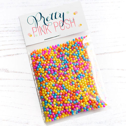 Pretty Pink Posh Beach Party Glass Shaker Beads