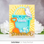 Pretty Pink Posh Beach Town Clay Confetti parrot
