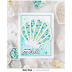 Pretty Pink Posh Beach Town Clay Confetti shaker card