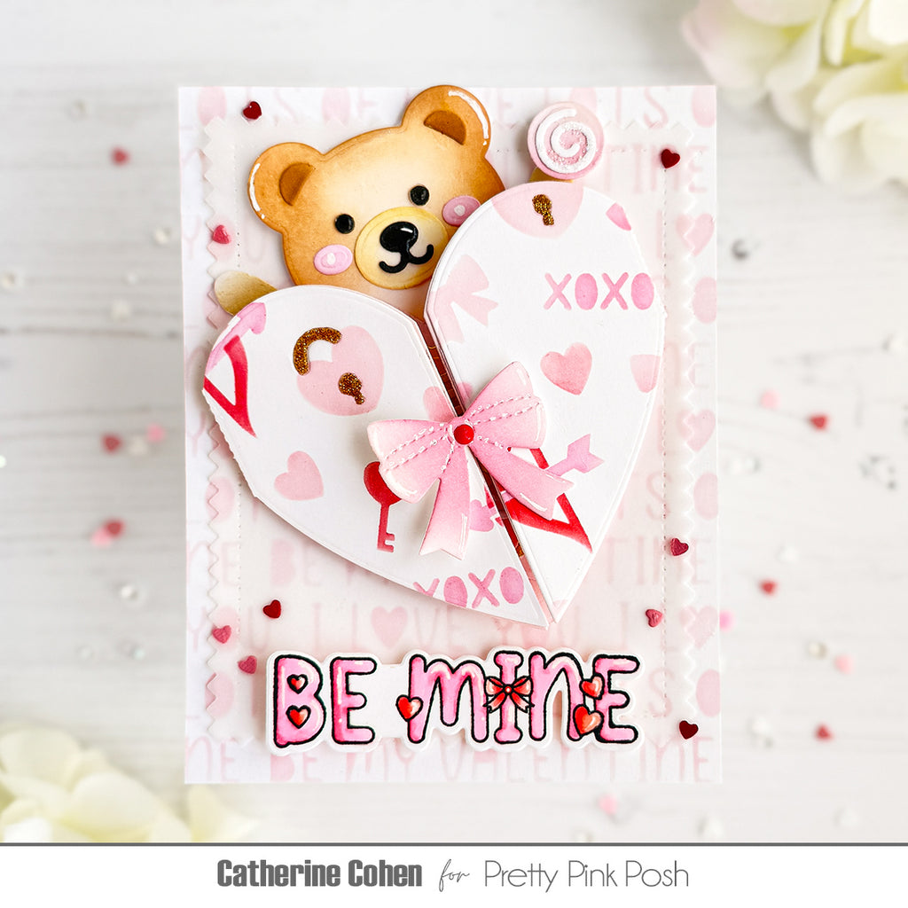 Pretty Pink Posh Bear Holder Dies be mine