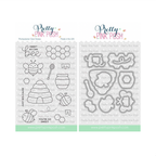 Pretty Pink Posh Bee Additions Clear Stamp and Die Set