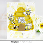 Pretty Pink Posh Bee Additions Clear Stamp and Die Set shaker card