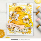 Pretty Pink Posh Bee Additions Clear Stamps honey drips