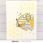Pretty Pink Posh Bee Additions Dies honeycomb