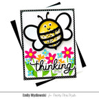 Pretty Pink Posh Bee Happy Glass Shaker Beads pretty flowers