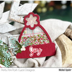 Pretty Pink Posh Berry Bright Glass Shaker Beads gift tag | color-code:ALT01
