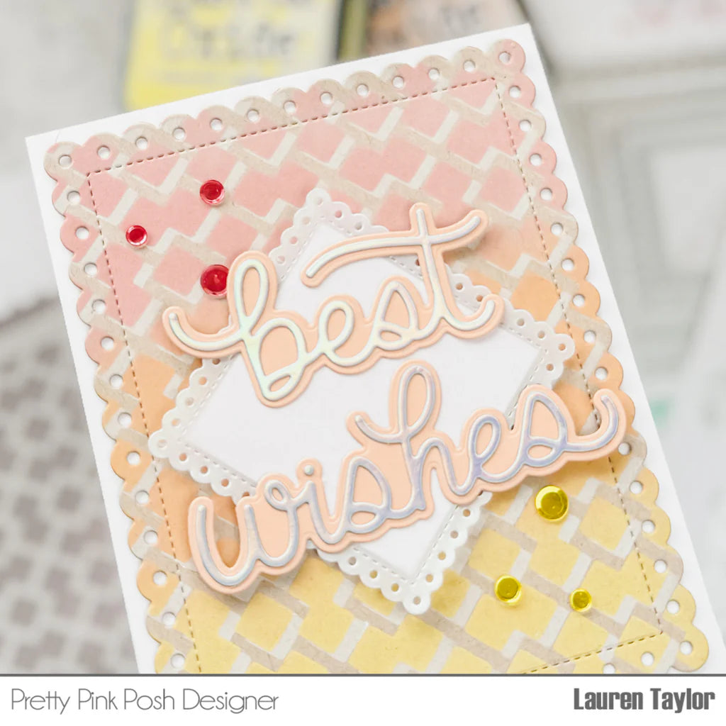 Pretty Pink Posh Best Wishes Shadow Dies* pastels