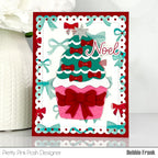 Pretty Pink Posh Big Christmas Cupcake Dies red bow