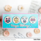 Pretty Pink Posh Birthday Circles Clear Stamps* happy birthday