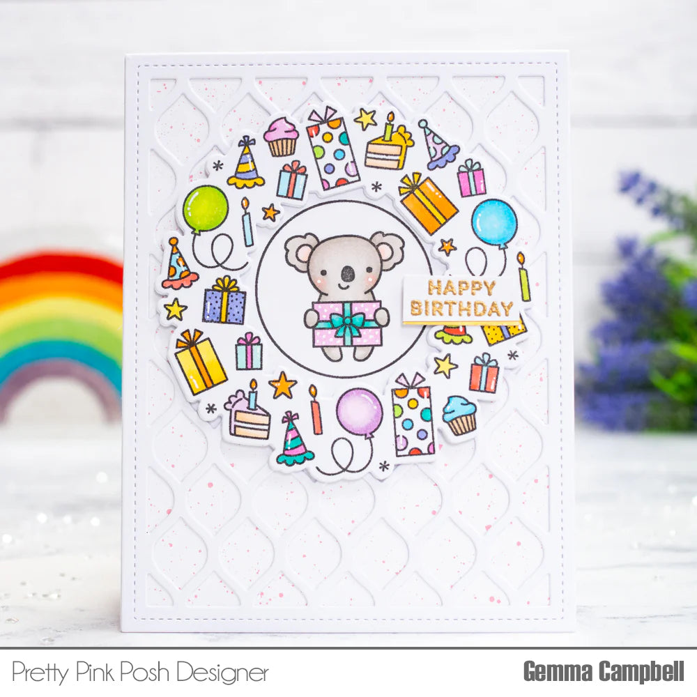 Pretty Pink Posh Birthday Circles Clear Stamps* koala