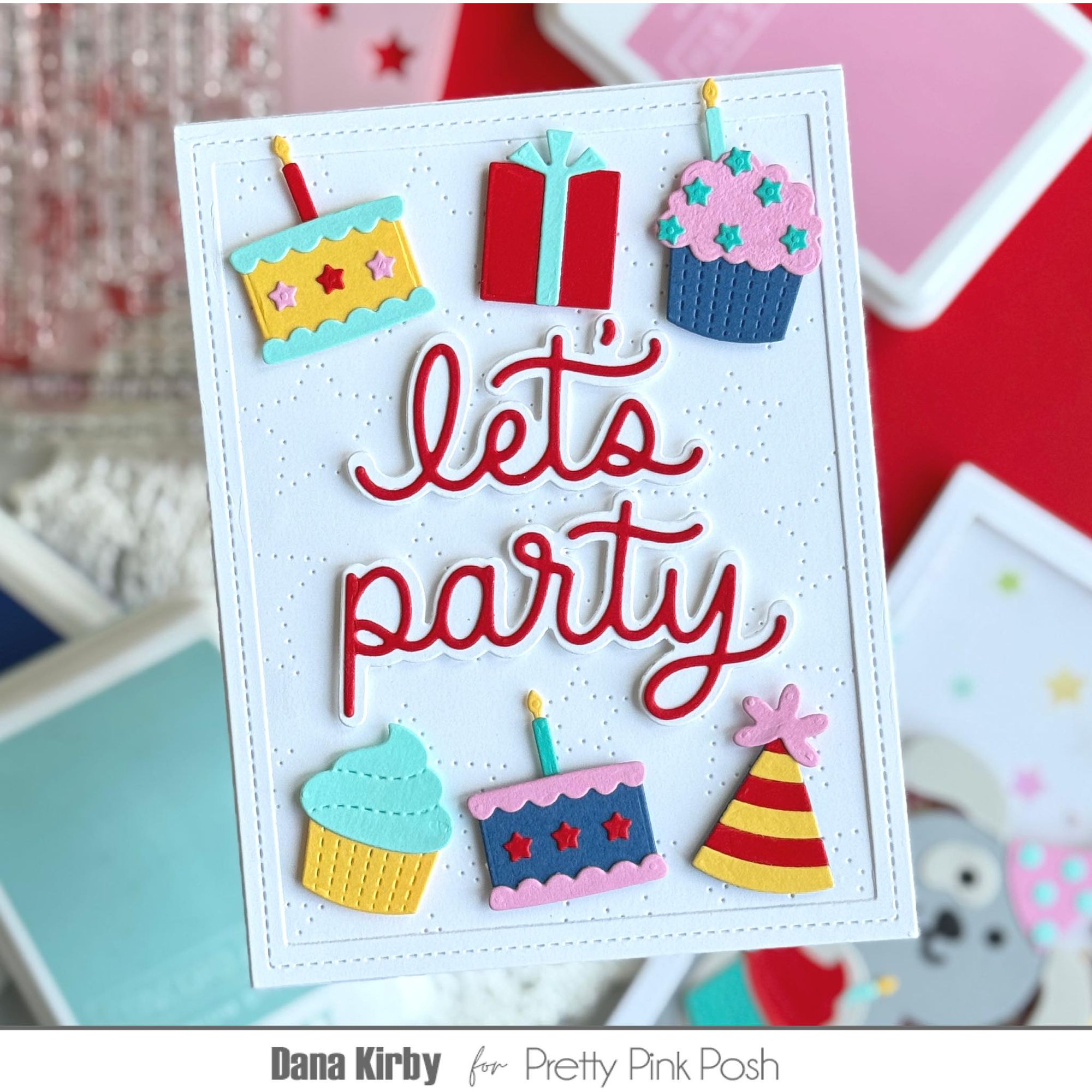 Pretty Pink Posh Birthday Holder Additions Dies party