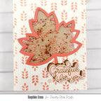 Pretty Pink Posh Blush Harvest Shaker Beads grateful for you card