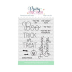 Pretty Pink Posh Boo Greetings Clear Stamps