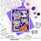 Pretty Pink Posh Boo To You Glass Shaker Beads spiders