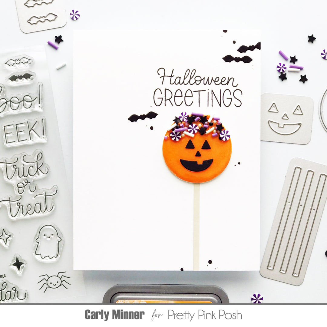 Pretty Pink Posh Boo to You Clay Confetti greetings