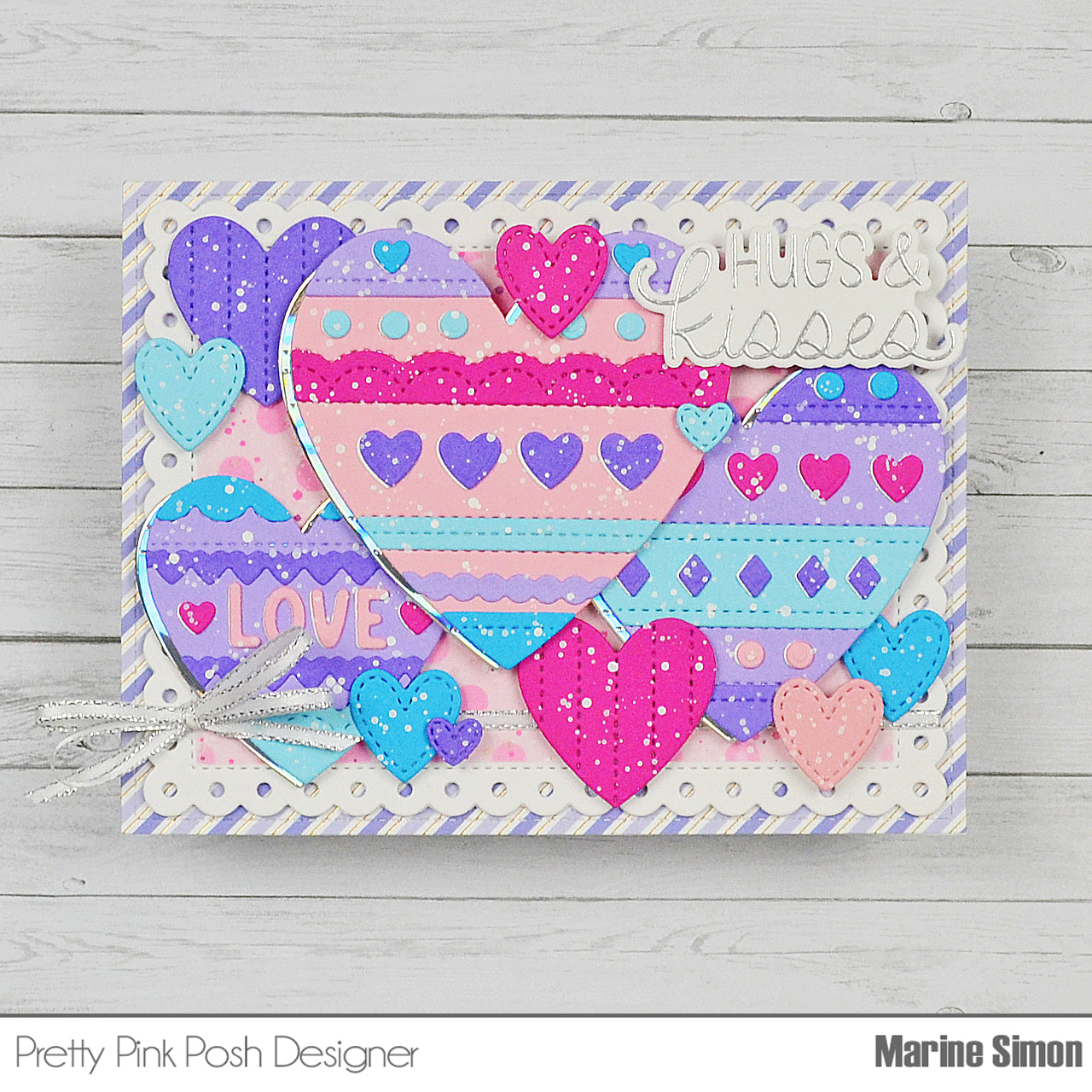 Pretty Pink Posh Build A Heart Dies hugs