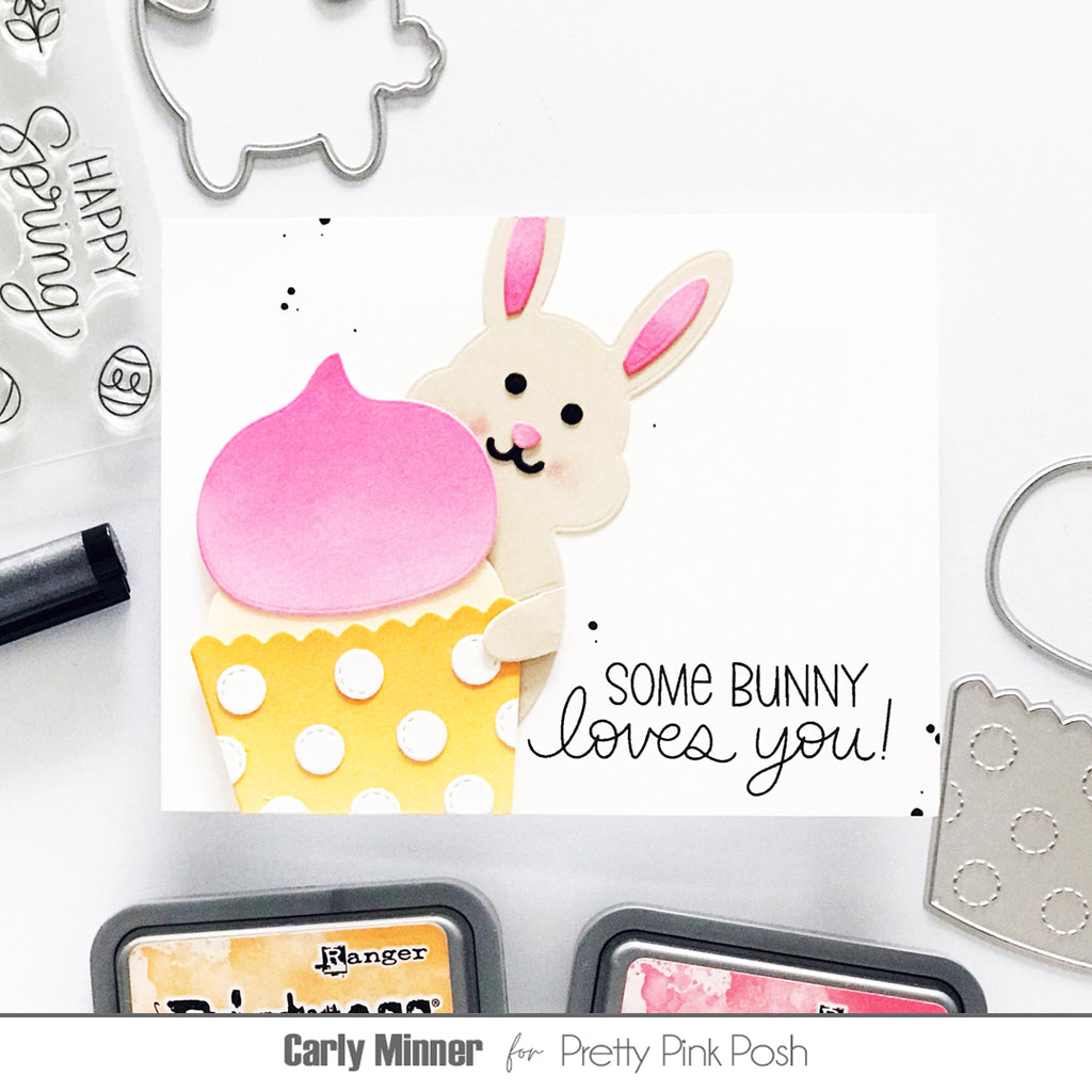 Pretty Pink Posh Bunny Holder Dies cupcake