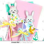 Pretty Pink Posh Bunny Holder Dies easter flags