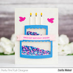 Pretty Pink Posh Cake Shaker Dies birthday wishes