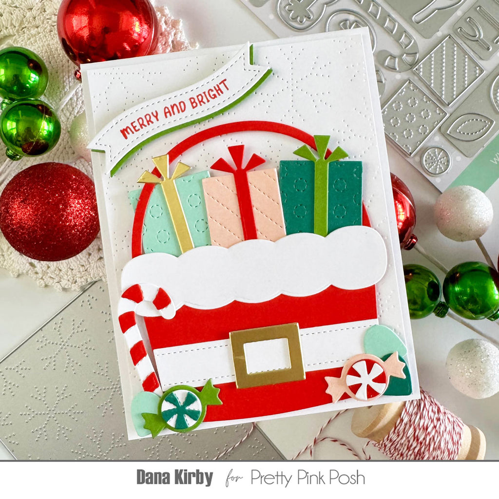 Pretty Pink Posh Candy Bucket and Christmas Bucket Additions Dies presents